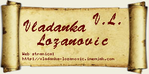 Vladanka Lozanović vizit kartica